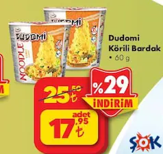 DUDOMİ KÖRİLİ BARDAK NOODLE 60 G